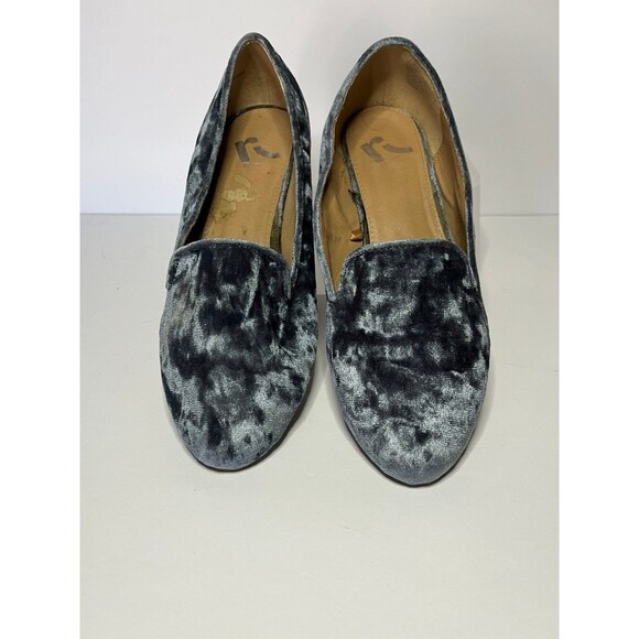 Womens Report Blue velvet loafer with silver heel size 8 - Picture 2 of 4